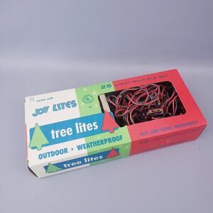 Glory Joy Christmas 25 Light Set Tree Lites Lights Vintage C9-1/2 Multicolor